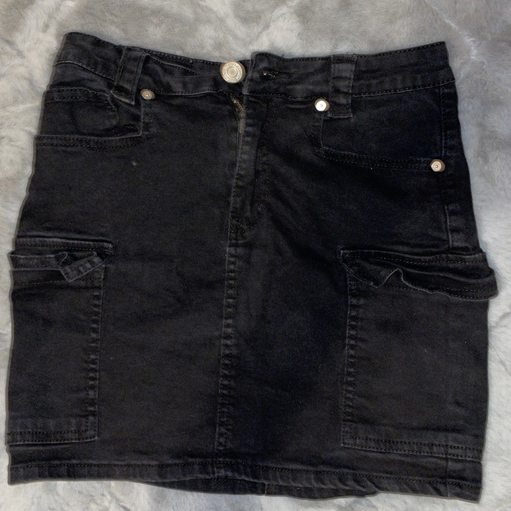 Denimblvd black jean mini skirt
